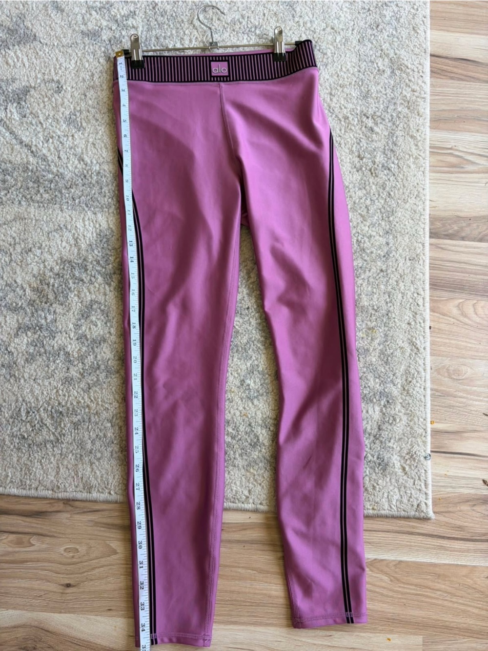 ALO Yoga airlift 7/8 line up sculpted Mauve Pink High-Rise Leggings - Picture 10 of 10
